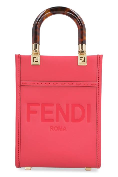 fendi sunshine logo-debossed tote
